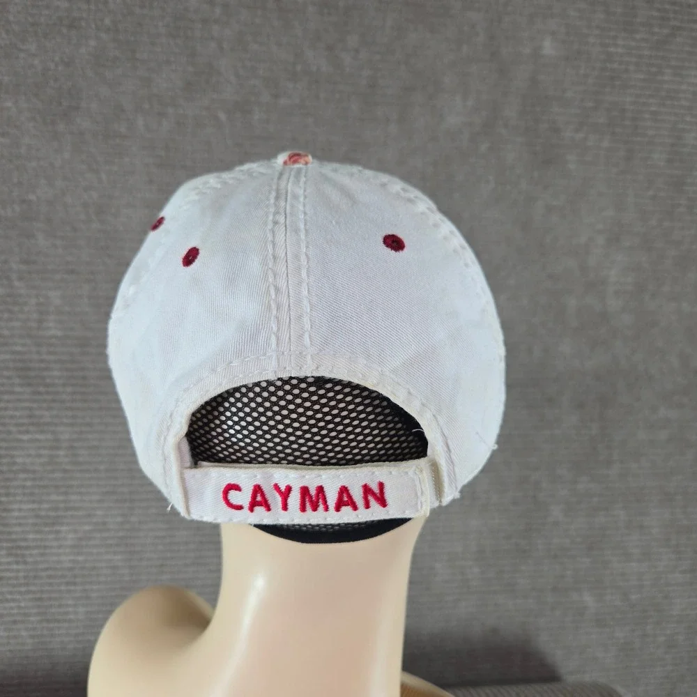 Essencial Womens OS White Floral Cayman Islands Souvenir Baseball Cap Hat